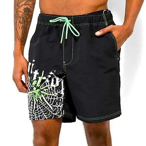 Vitriol Fusion Black & Green Board Shorts